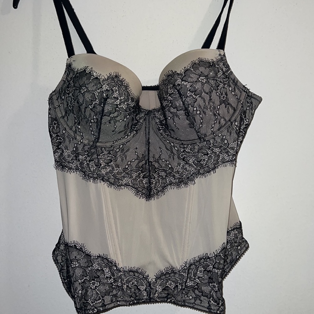 Victoria Secret Whimsigoth Lace Babydoll corset top Size 36B Fairy Grunge Sexy